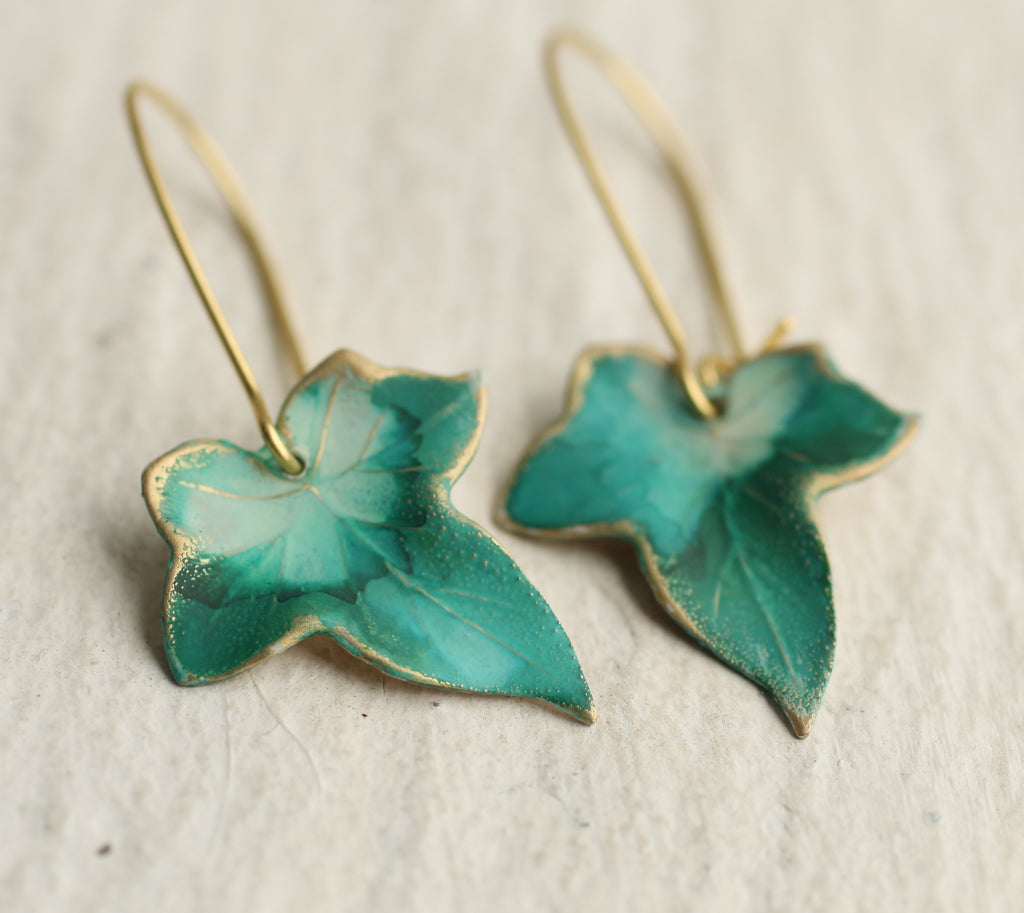 Holly and Ivy Leaf Earrings - Earrings