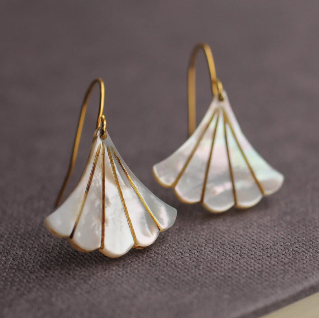Mother of Pearl Art Deco Earrings - Earrings