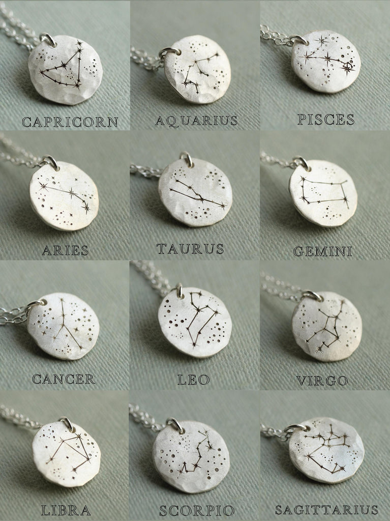 Sterling Silver Zodiac Constellation Necklace - Necklaces