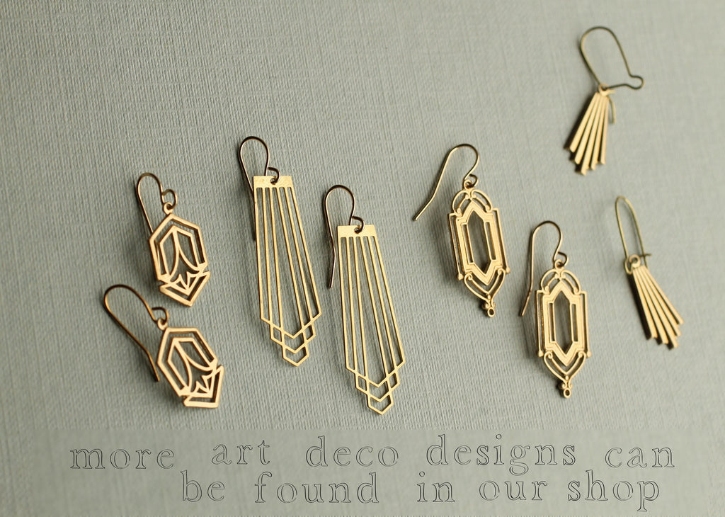 Art Deco Ladder Earrings - Earrings