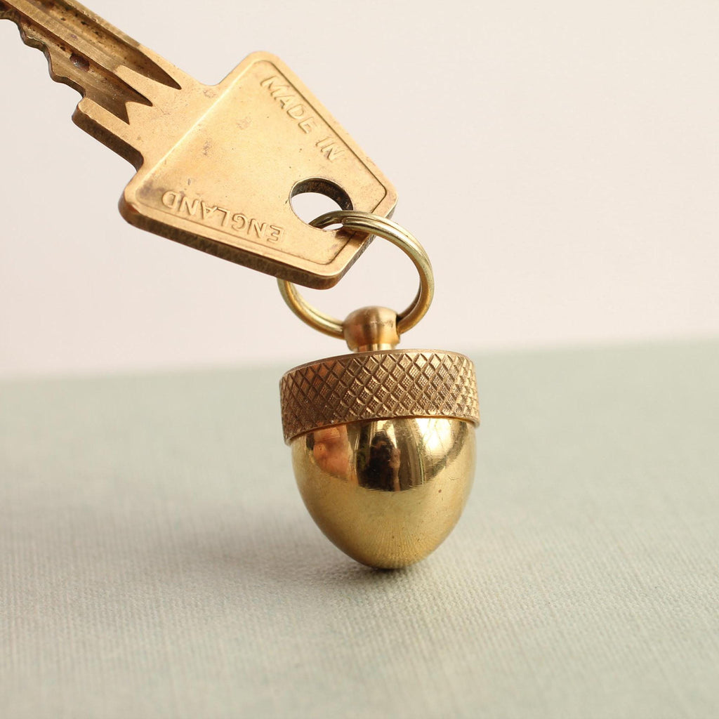 Personalized Acorn Photo Locket Keyring (P) - Keyrings