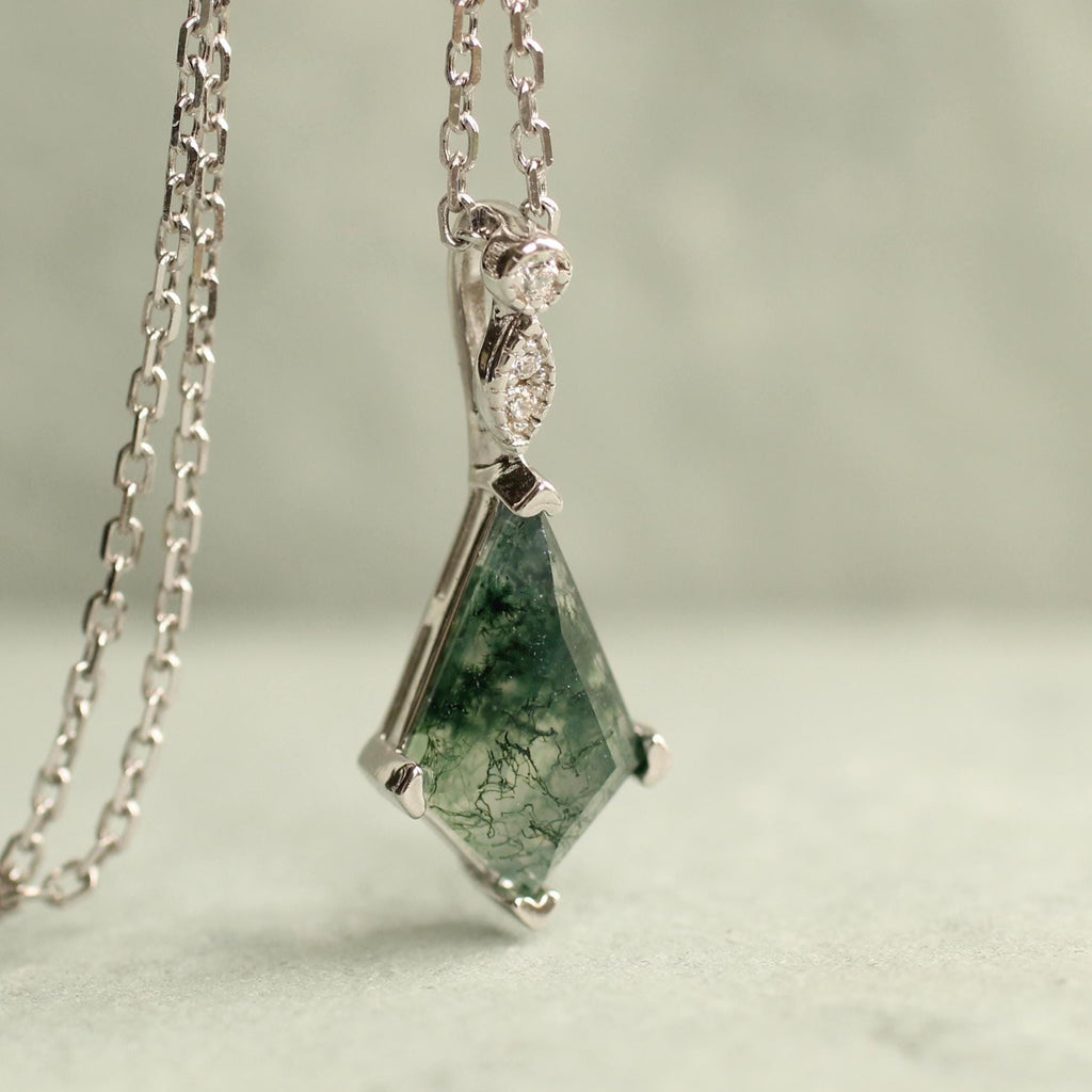 Moss Agate Necklace (WS) - Necklaces
