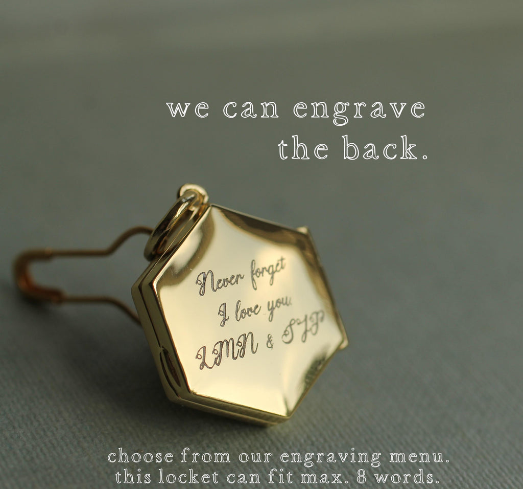 Vermail Hexagon Bouquet Locket Pin - Brooches & Pins