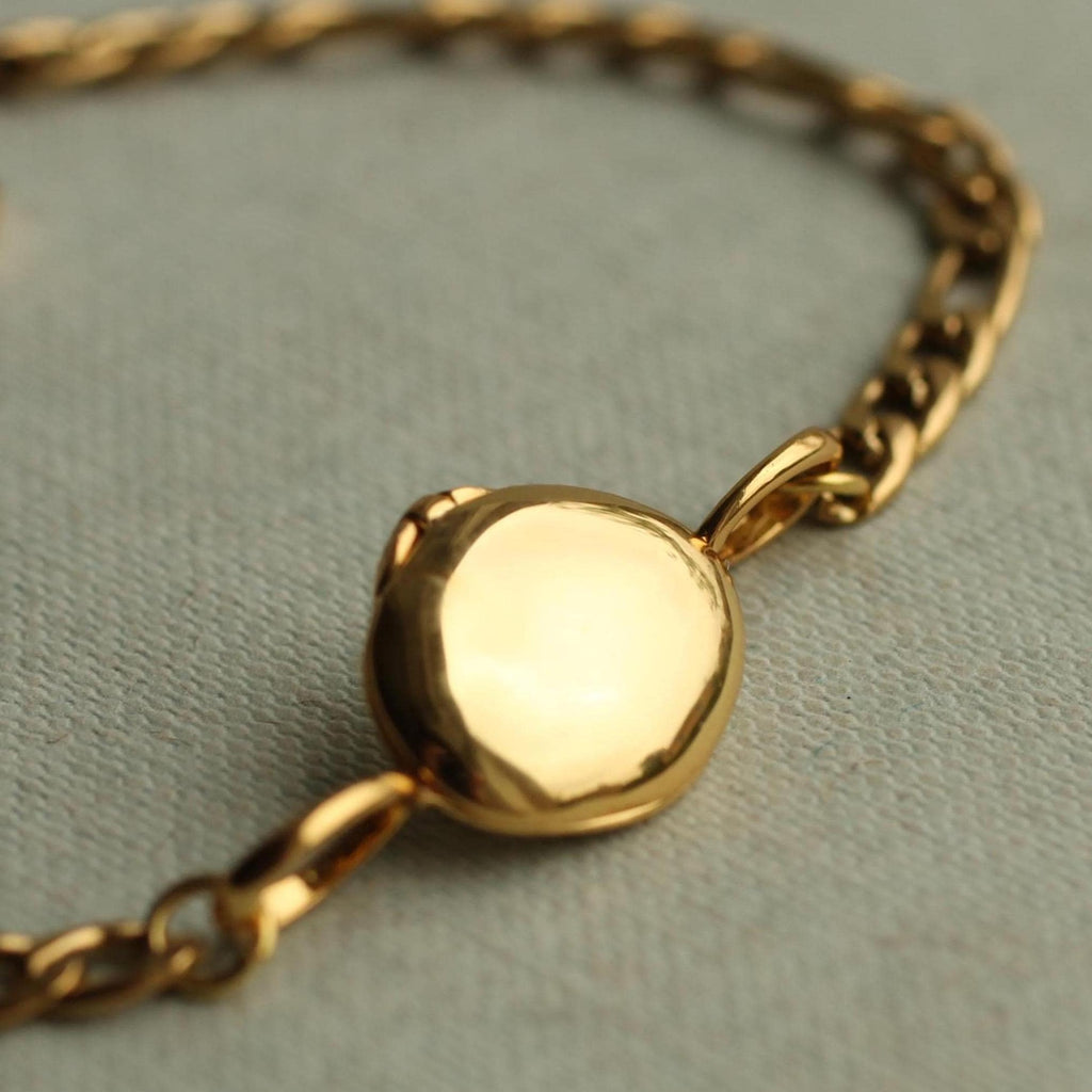 Gold Personalized Locket Bracelet - Bracelets