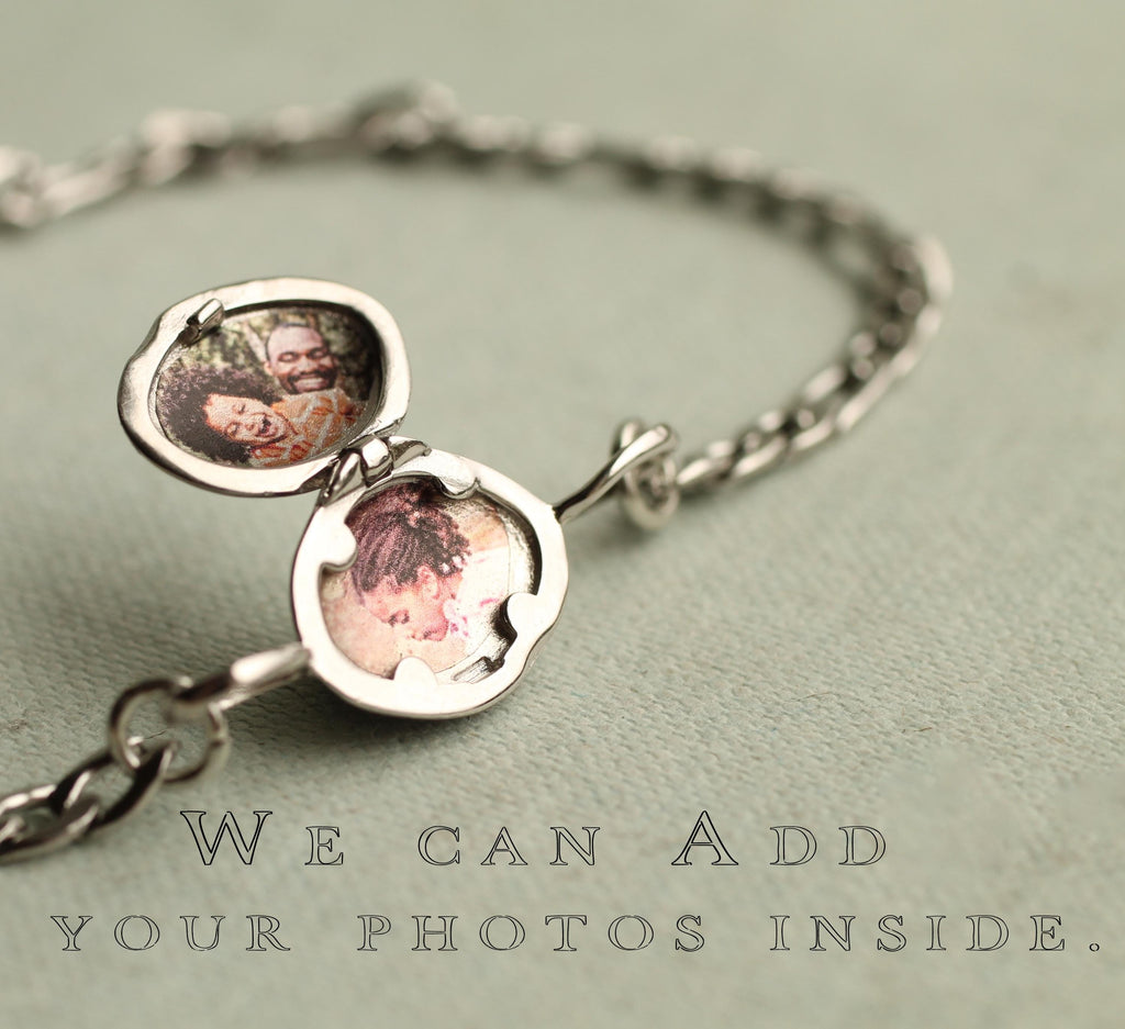Silver Personalized Locket Bracelet - Bracelets