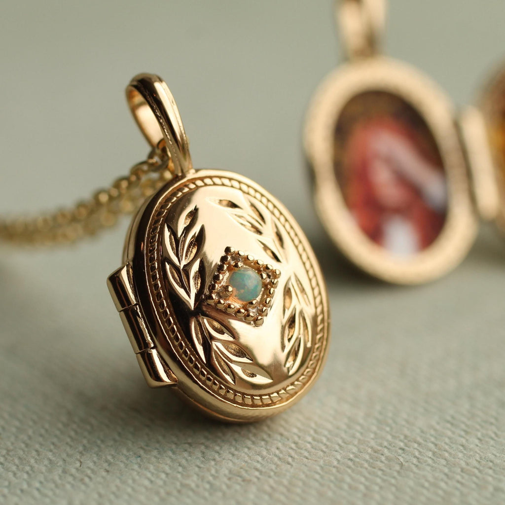 French Oval Vermeil Locket - personalised photo locket