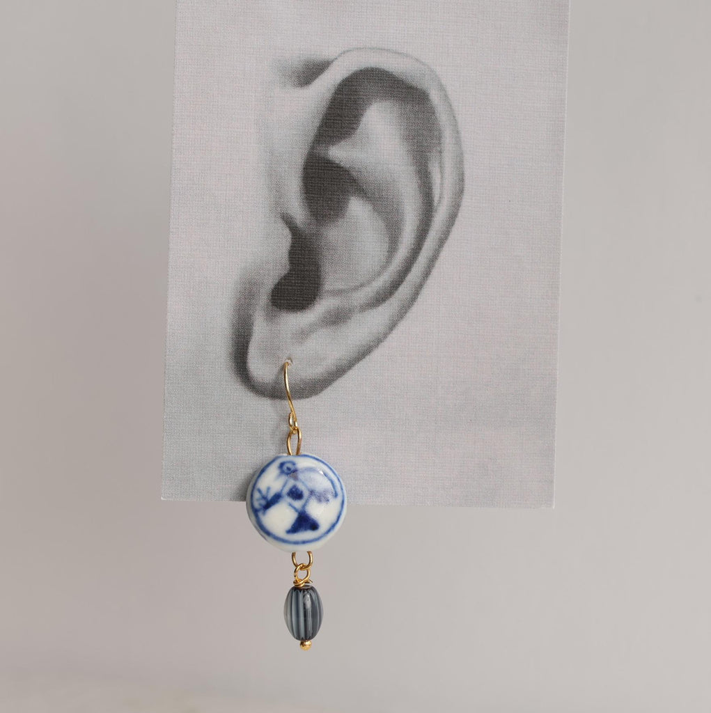 Blue Bird Delft Earrings - Earrings