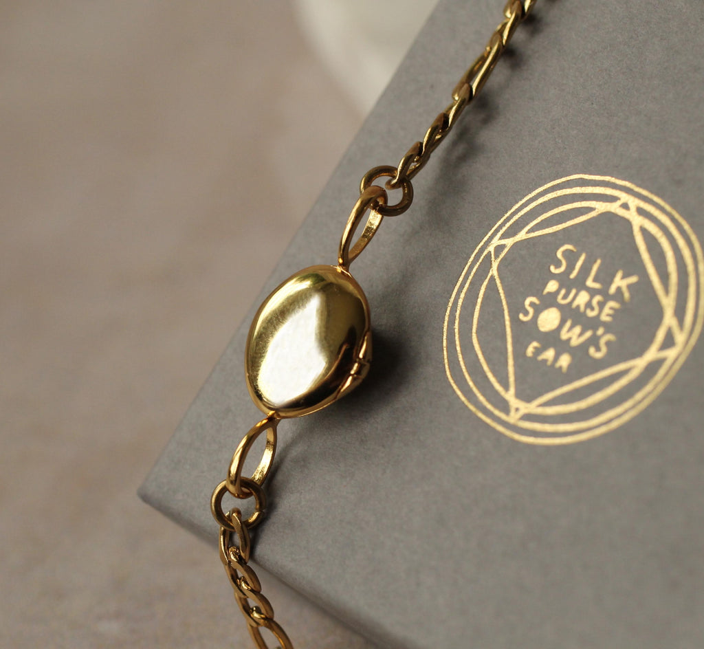Gold Personalized Locket Bracelet - Bracelets