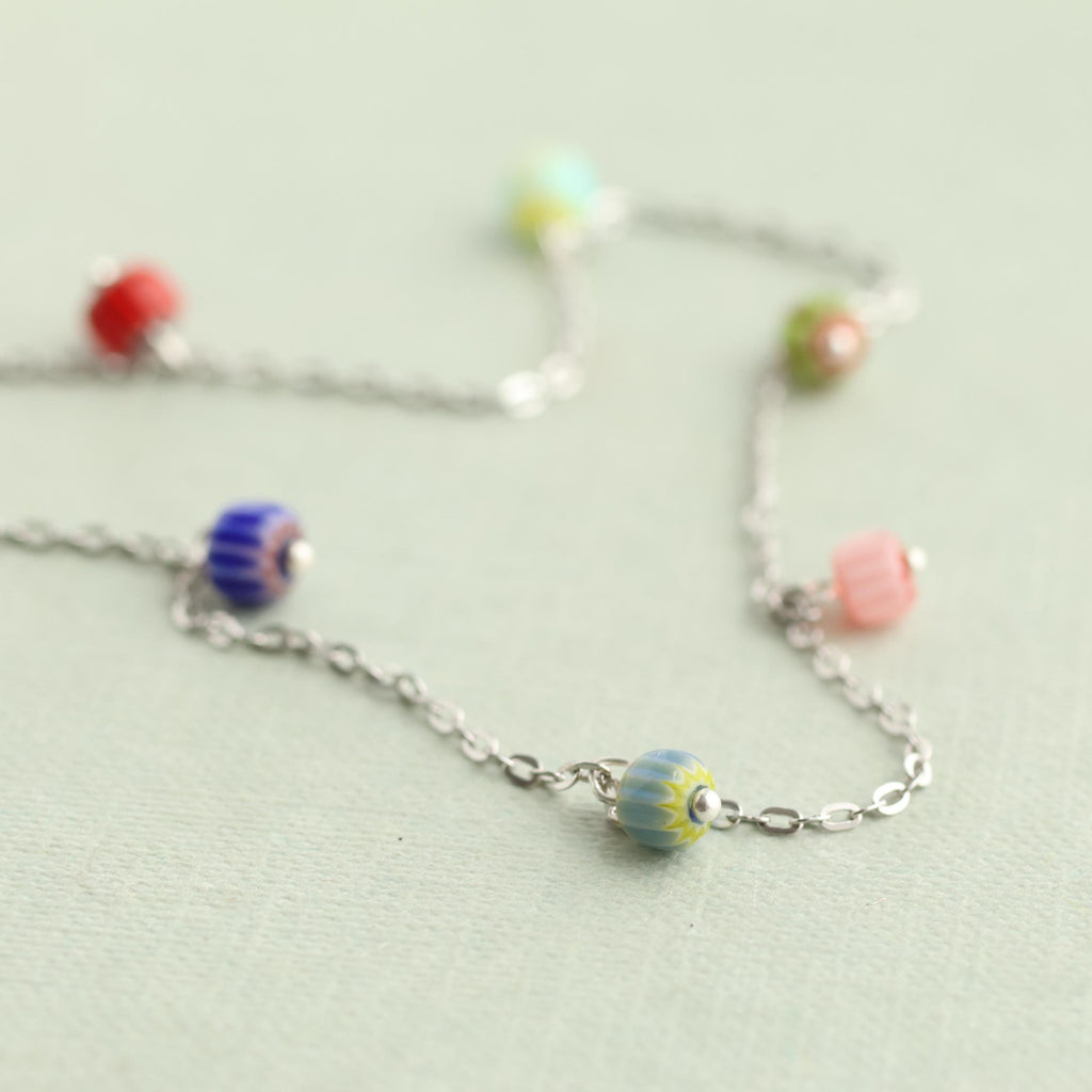 Dainty Colourful Charm Necklace - Necklaces