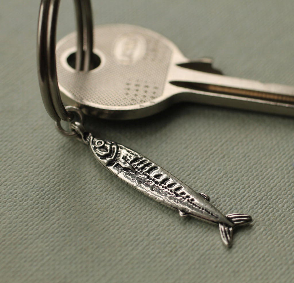 Tiny Sardine Charm Keyring - Keyrings