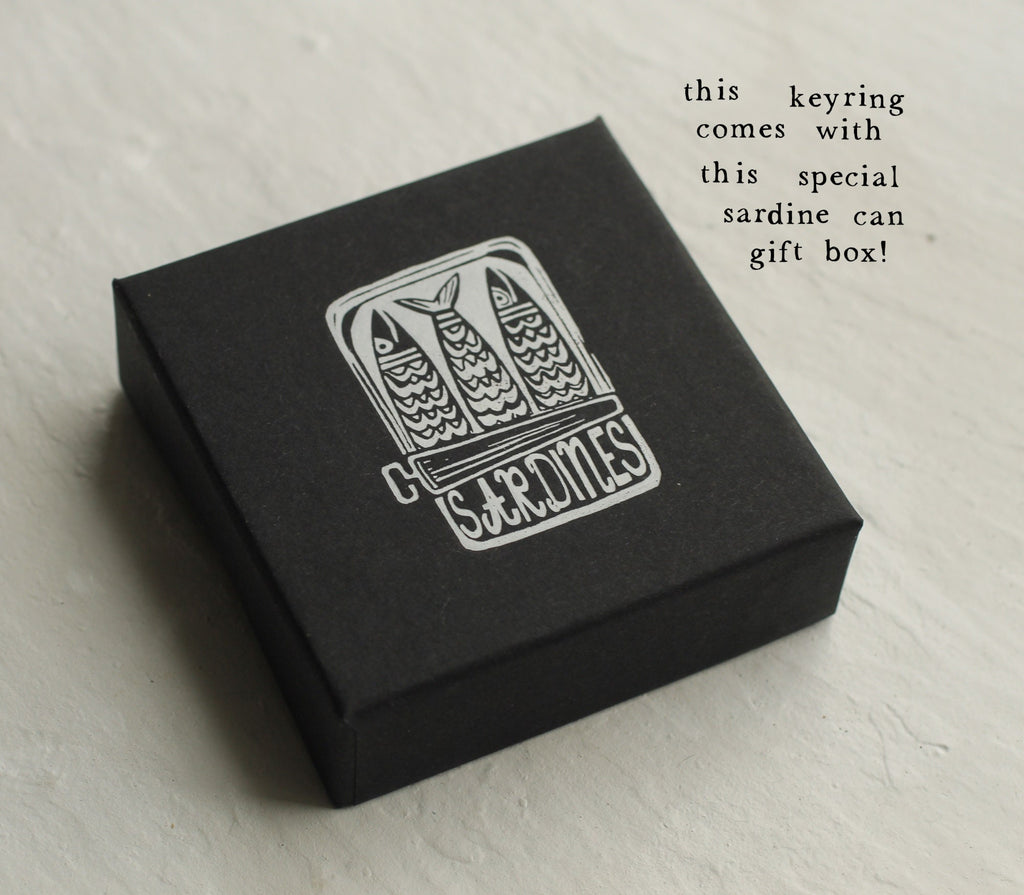 Tiny Sardine Charm Keyring - Keyrings