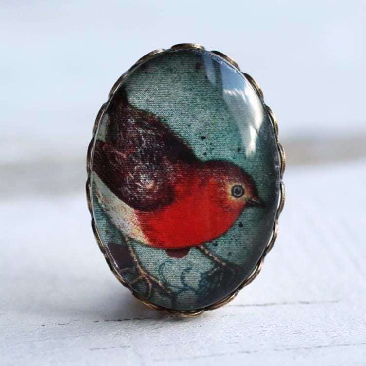 Light Robin Bird Brooch - Brooches & Pins