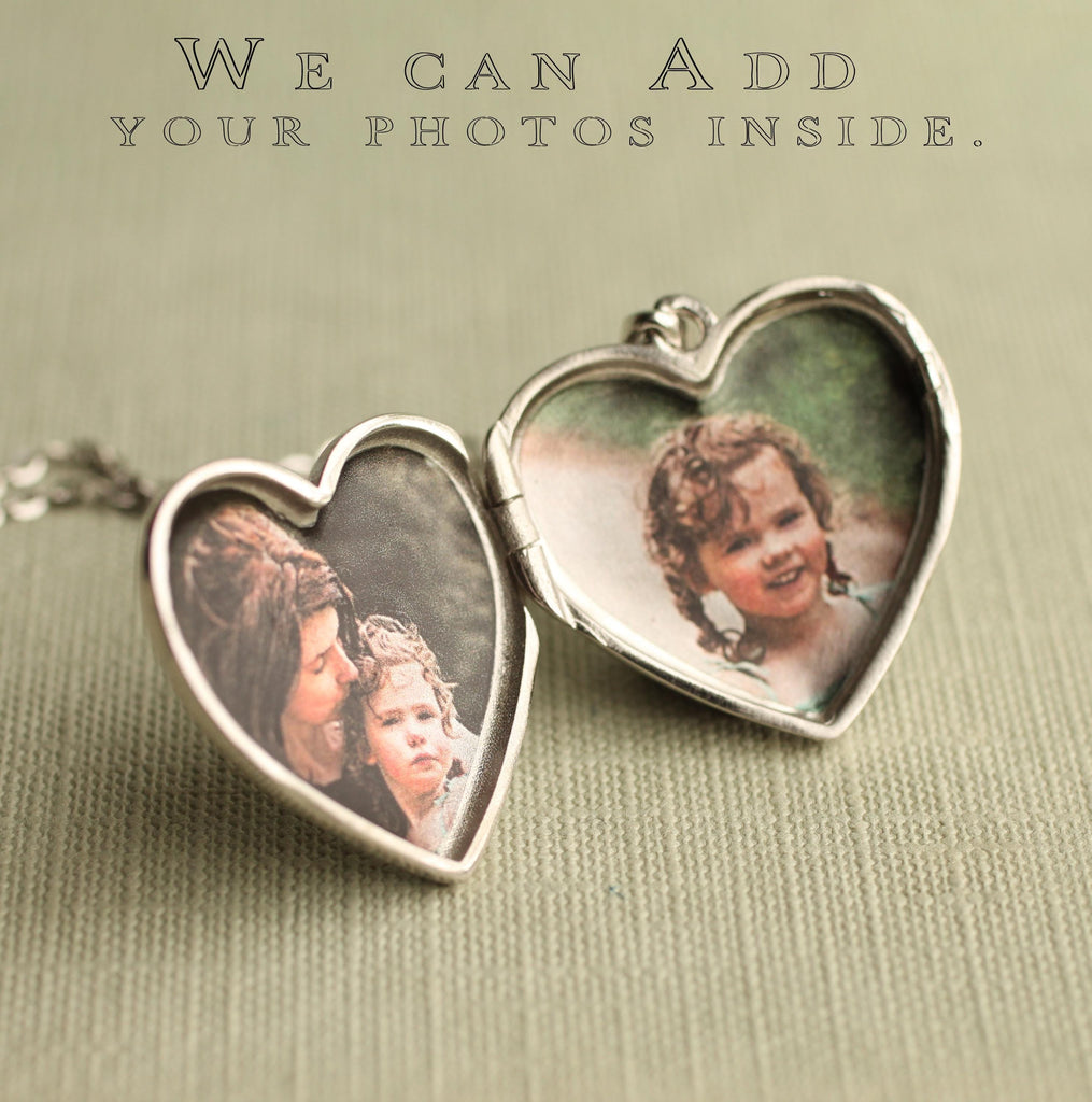 Sterling Silver Poppy Heart Locket - Necklaces