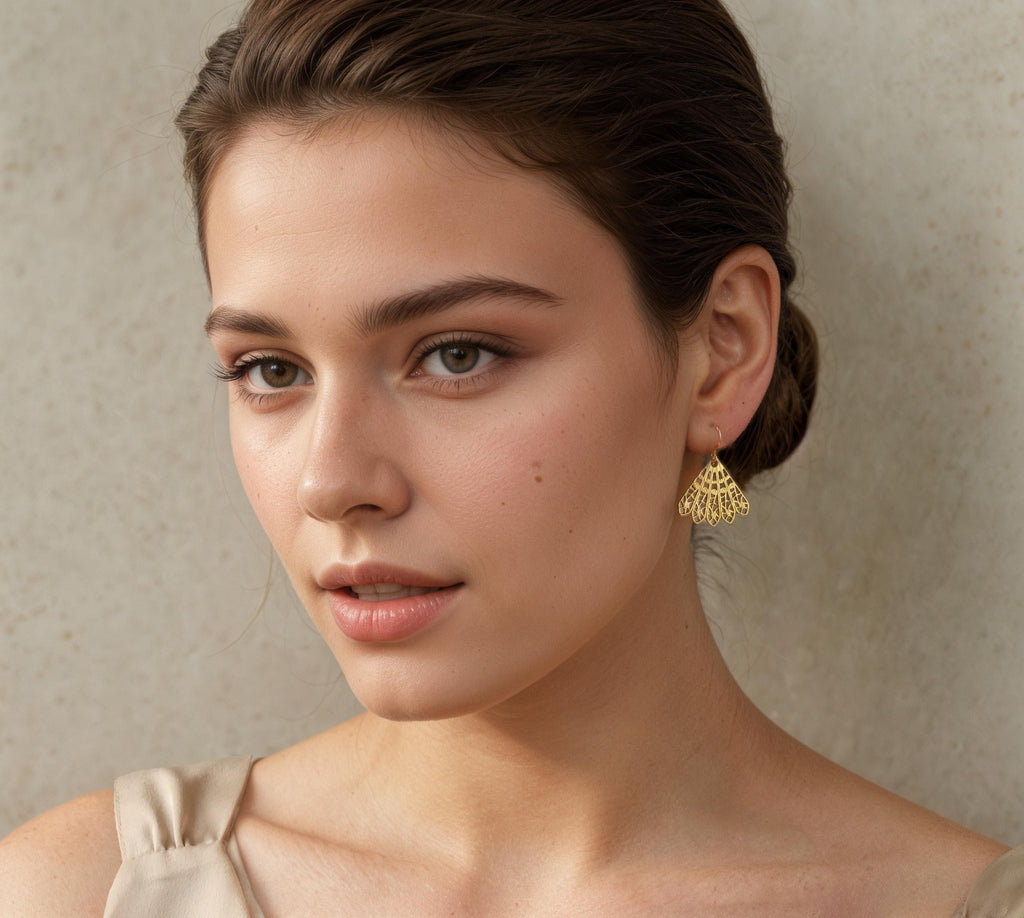 Filigree Fan Earrings - Earrings