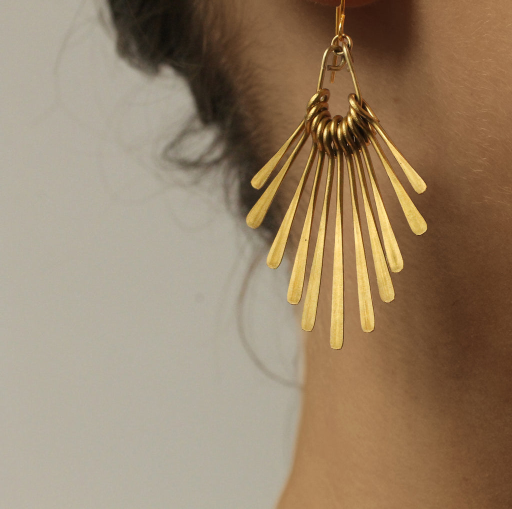 Art Deco Fringe Earrings (WS) - Earrings