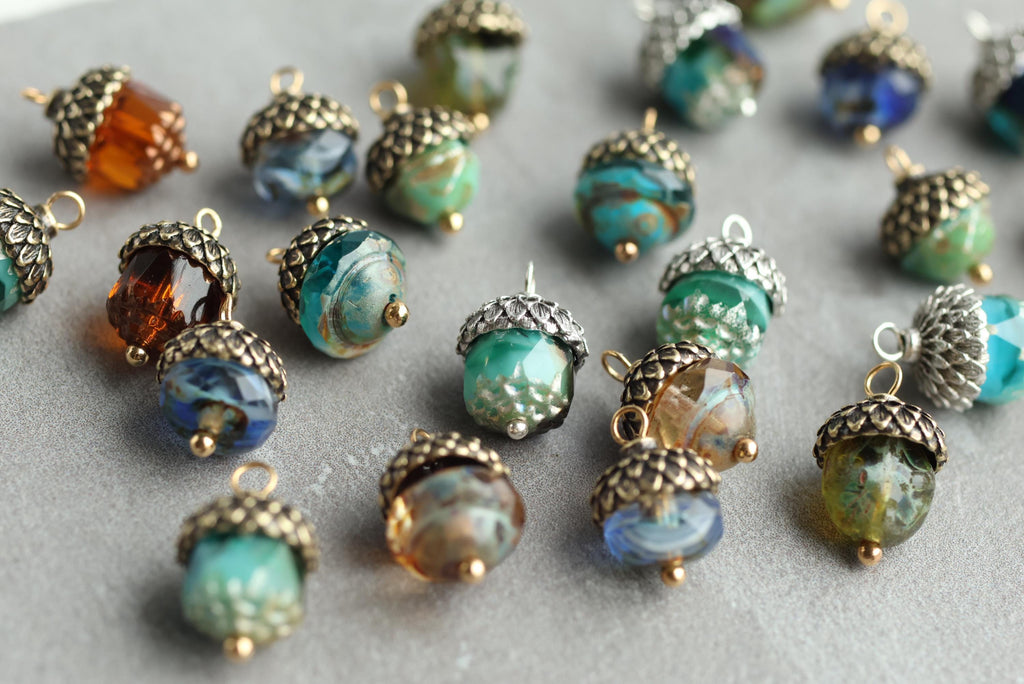 Amber Acorn Necklace - Necklaces