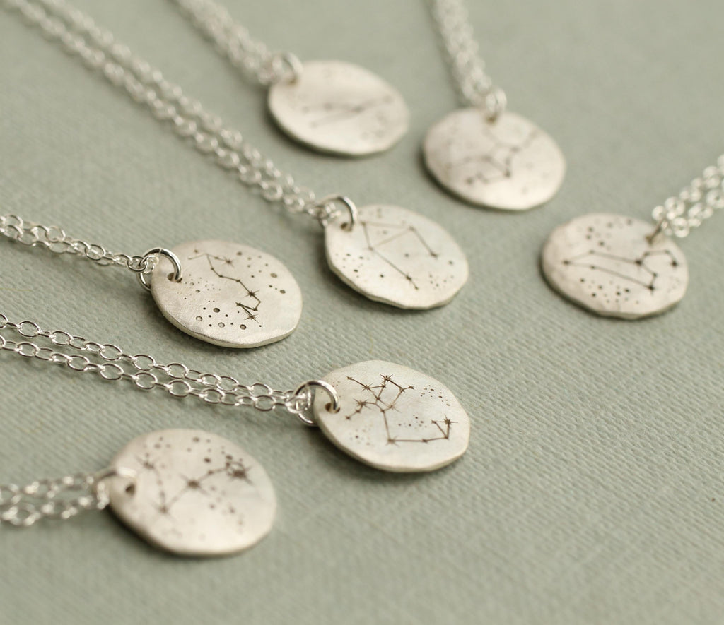 Sterling Silver Zodiac Constellation Necklace - Necklaces