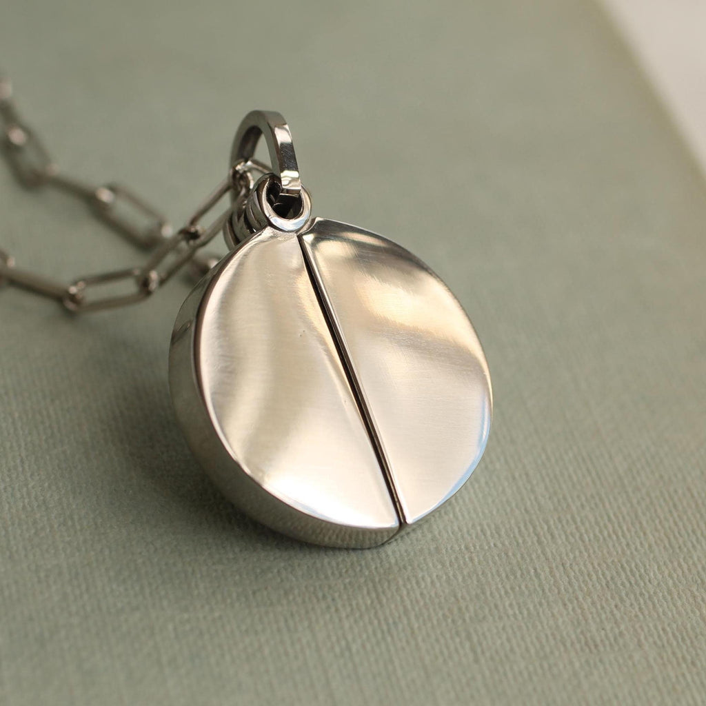 Silver Hidden Message Locket - Necklaces