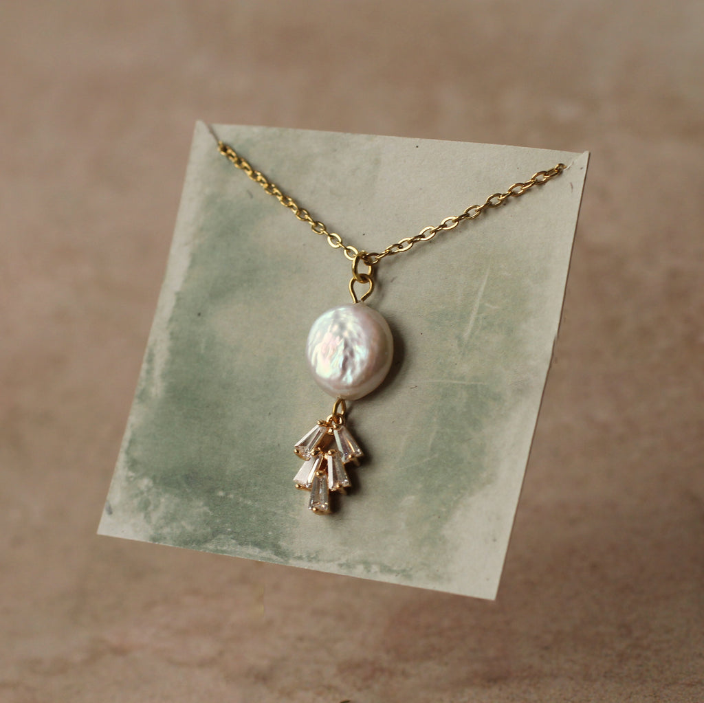 Art Deco Pearl Necklace (WS) - Necklaces