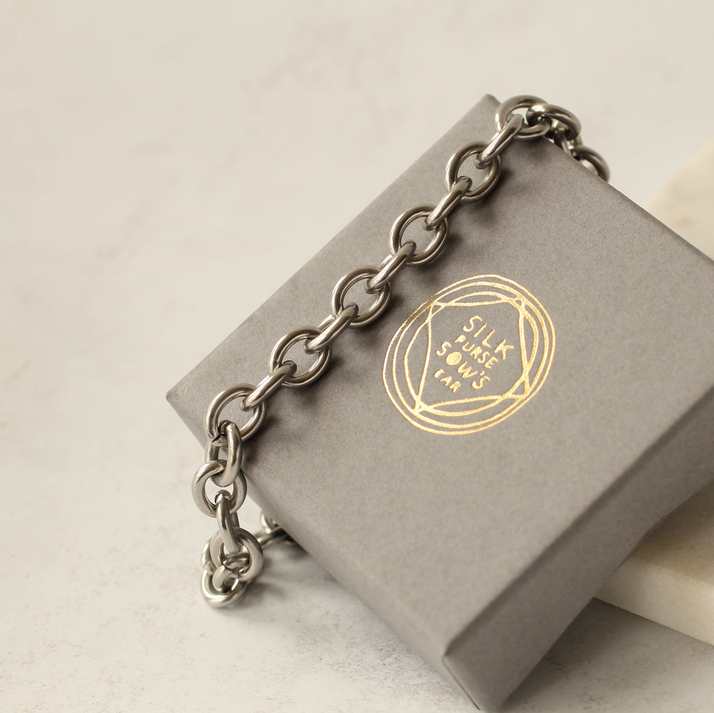 Chunky Statement Chain Bracelet (WS) - Bracelets
