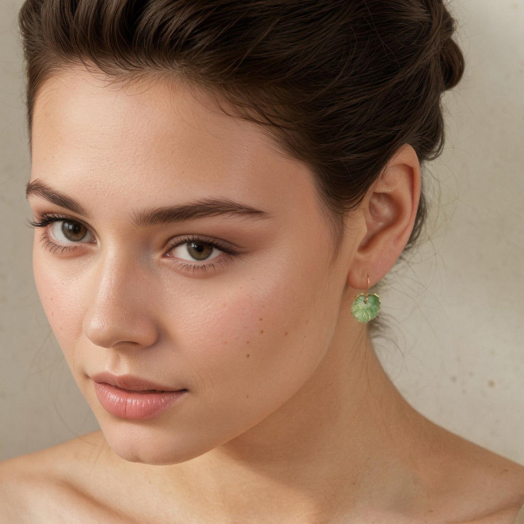 Green Clover Leaf Earrings (WS) - Earrings