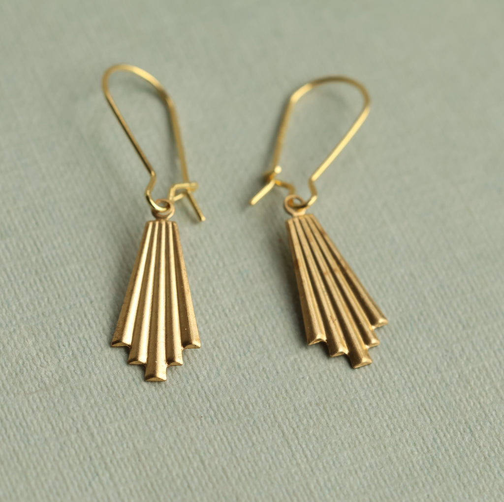 Chrysler Art Deco Earrings - Earrings