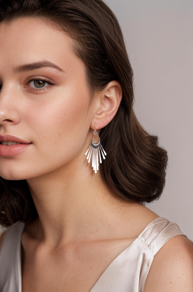 Art Deco Fringe Earrings (WS) - Earrings
