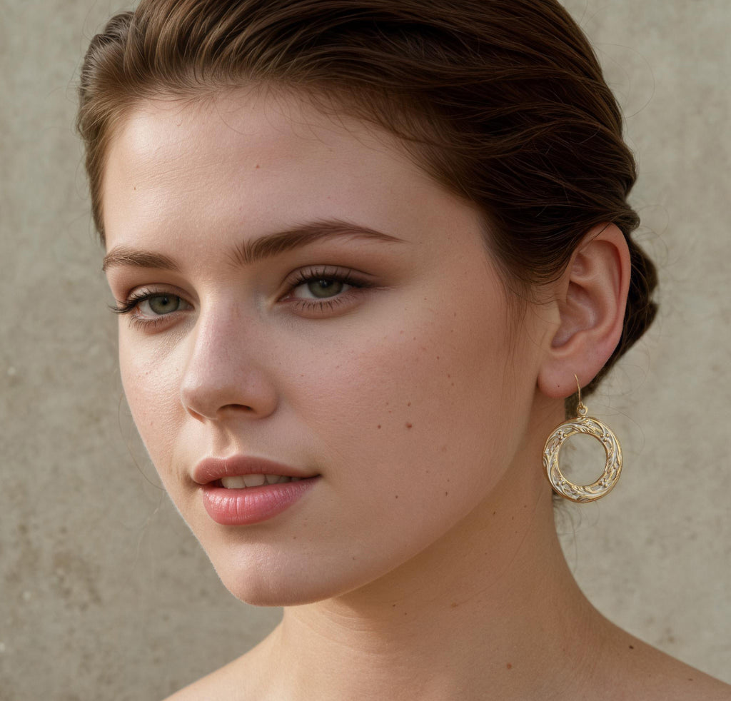 Grapevine Hoop Earrings (WS) - Earrings