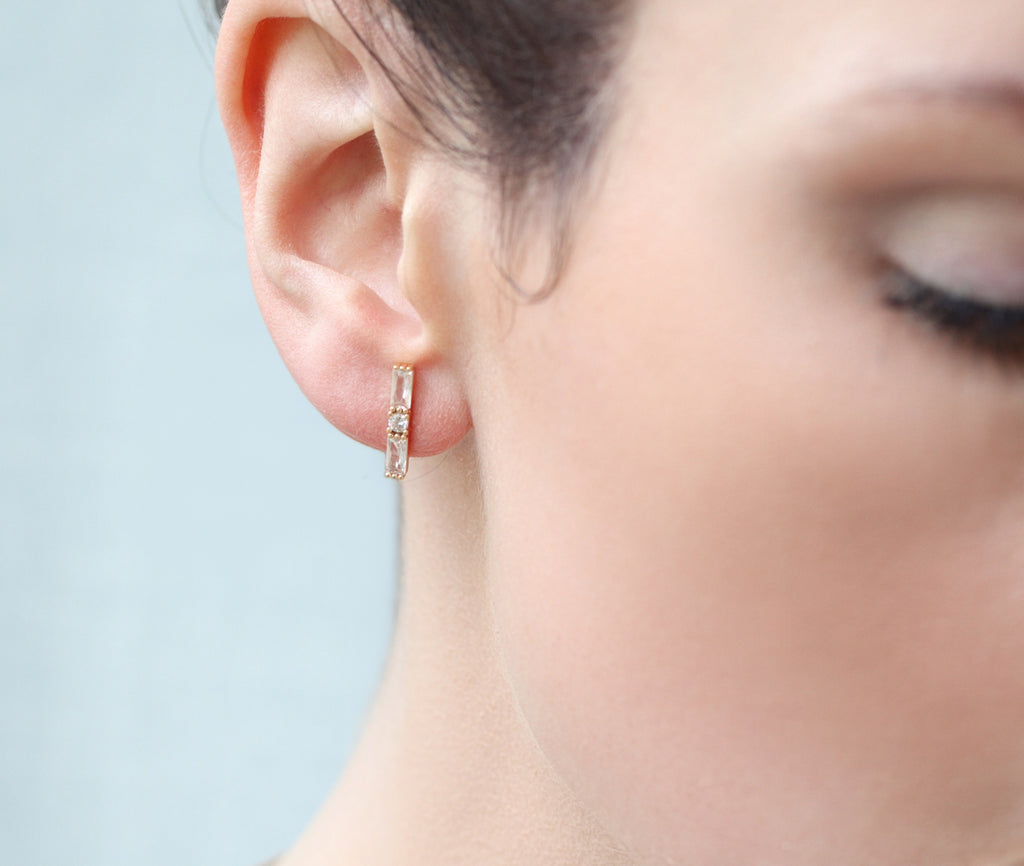 Classic Baguette Studs - Earrings