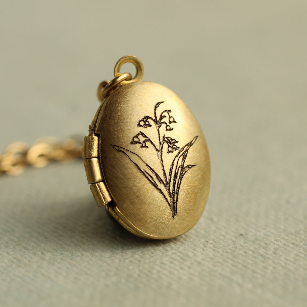 Tiny Oval Locket - Necklaces