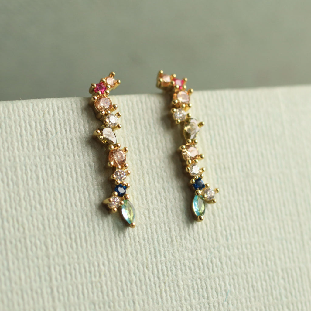 Rainbow Jewel Earrings - Earrings