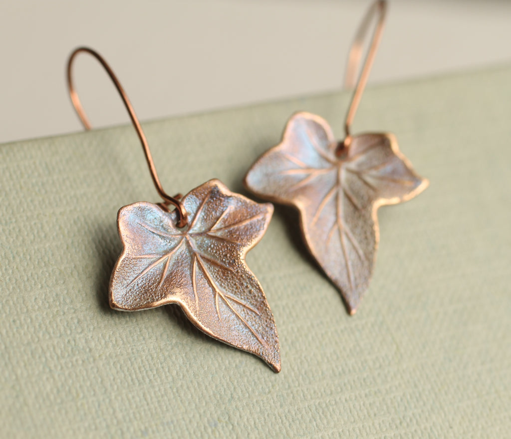 Opal Ivy Leaf Earrings - 