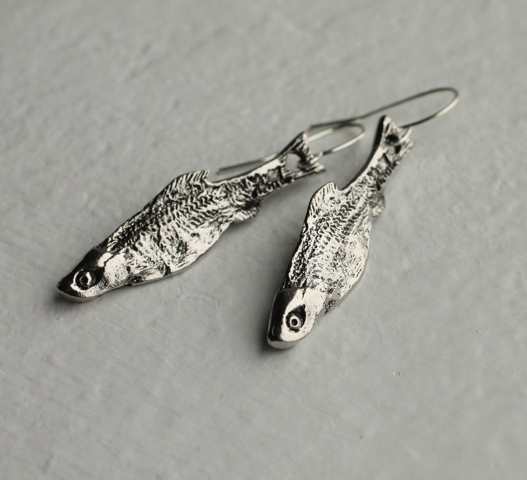 Sardine Fish Earrings - Earrings