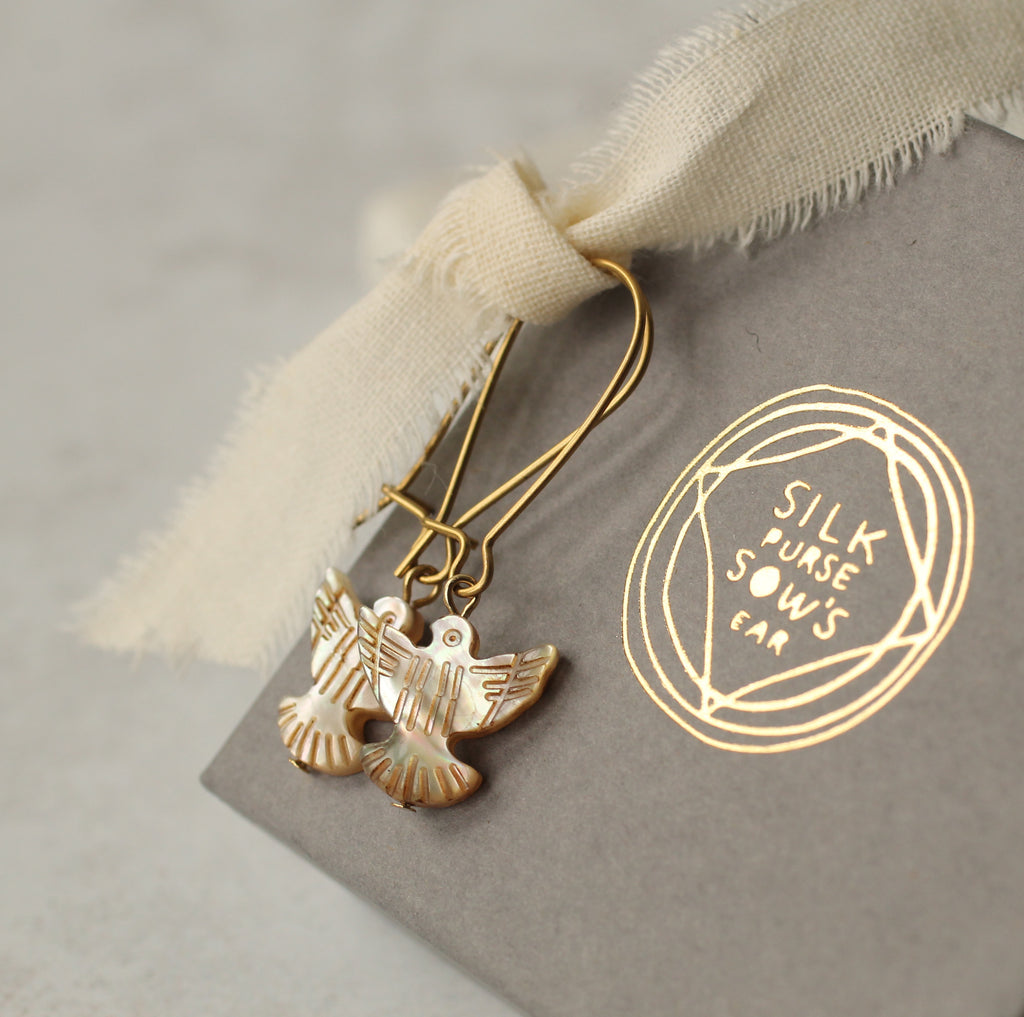 Dove Bird Earrings (WS) - Earrings