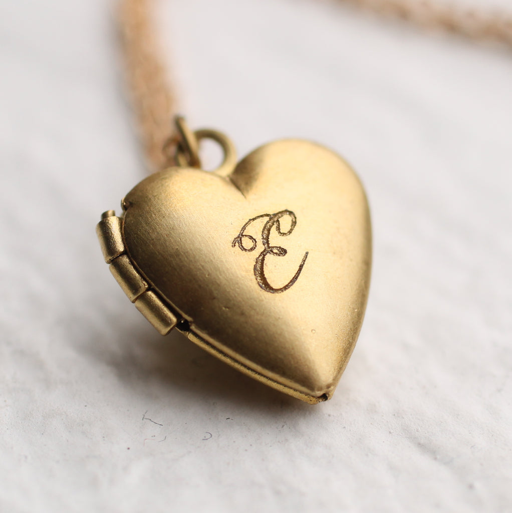 Tiny Heart Locket Necklace with Photos - Necklaces