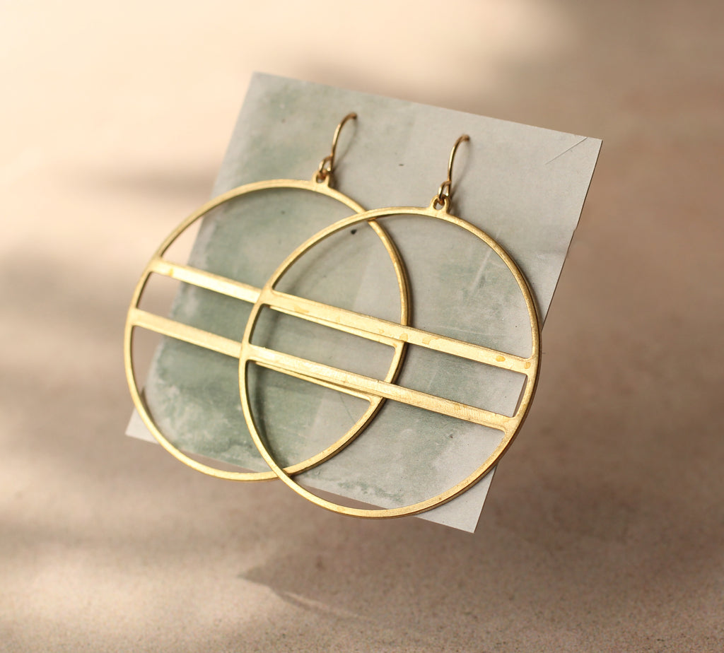 Art Deco Ladder Earrings (WS) - Earrings