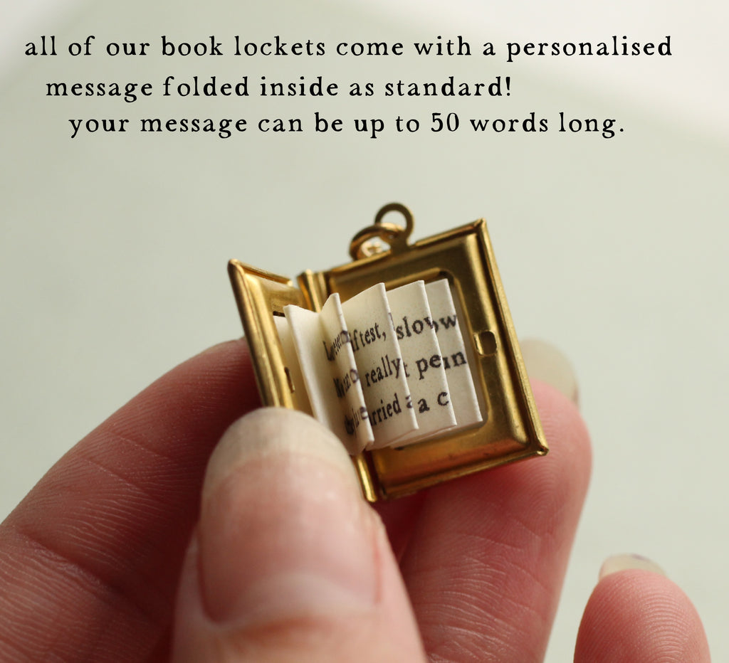 Flower Book Locket Necklace (WS) - Necklaces
