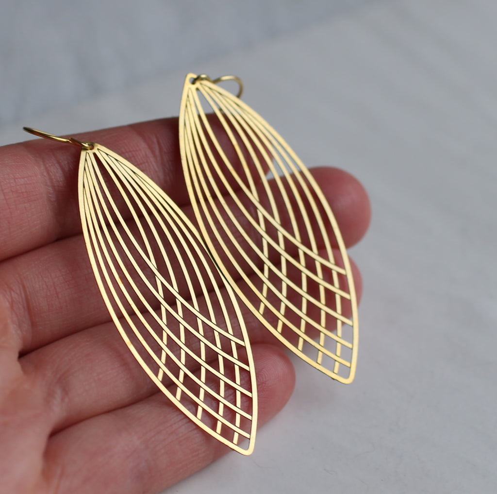 Art Nouveau Drop Earrings (WS) - Earrings
