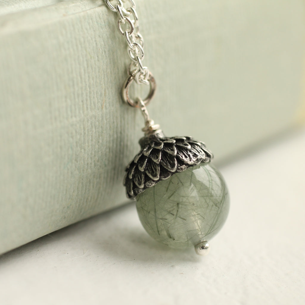 Silver Acorn Necklace - Necklaces