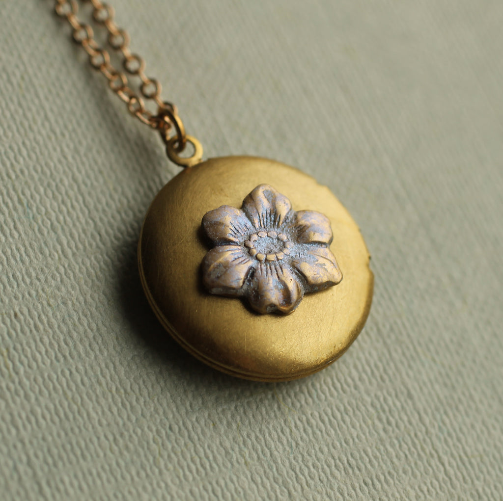 Forget Me Not Locket - Necklaces