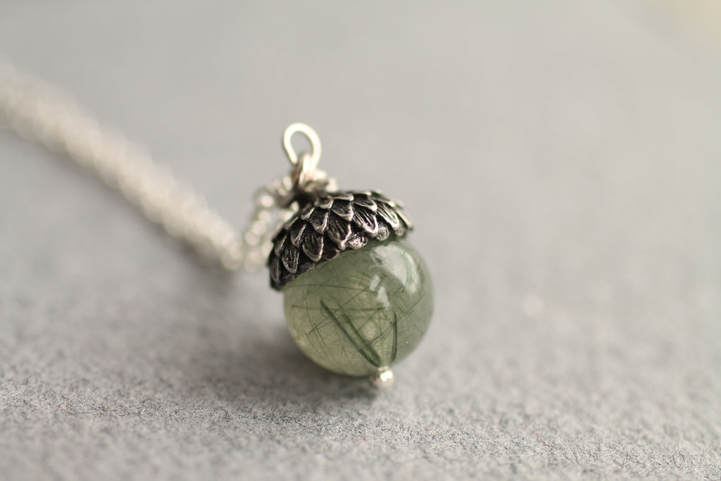 Silver Acorn Necklace - Necklaces