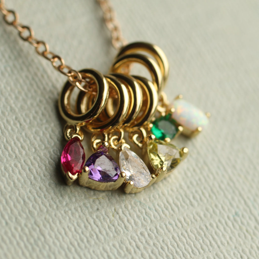 Birthstone Personalised Charm Necklace - Necklaces