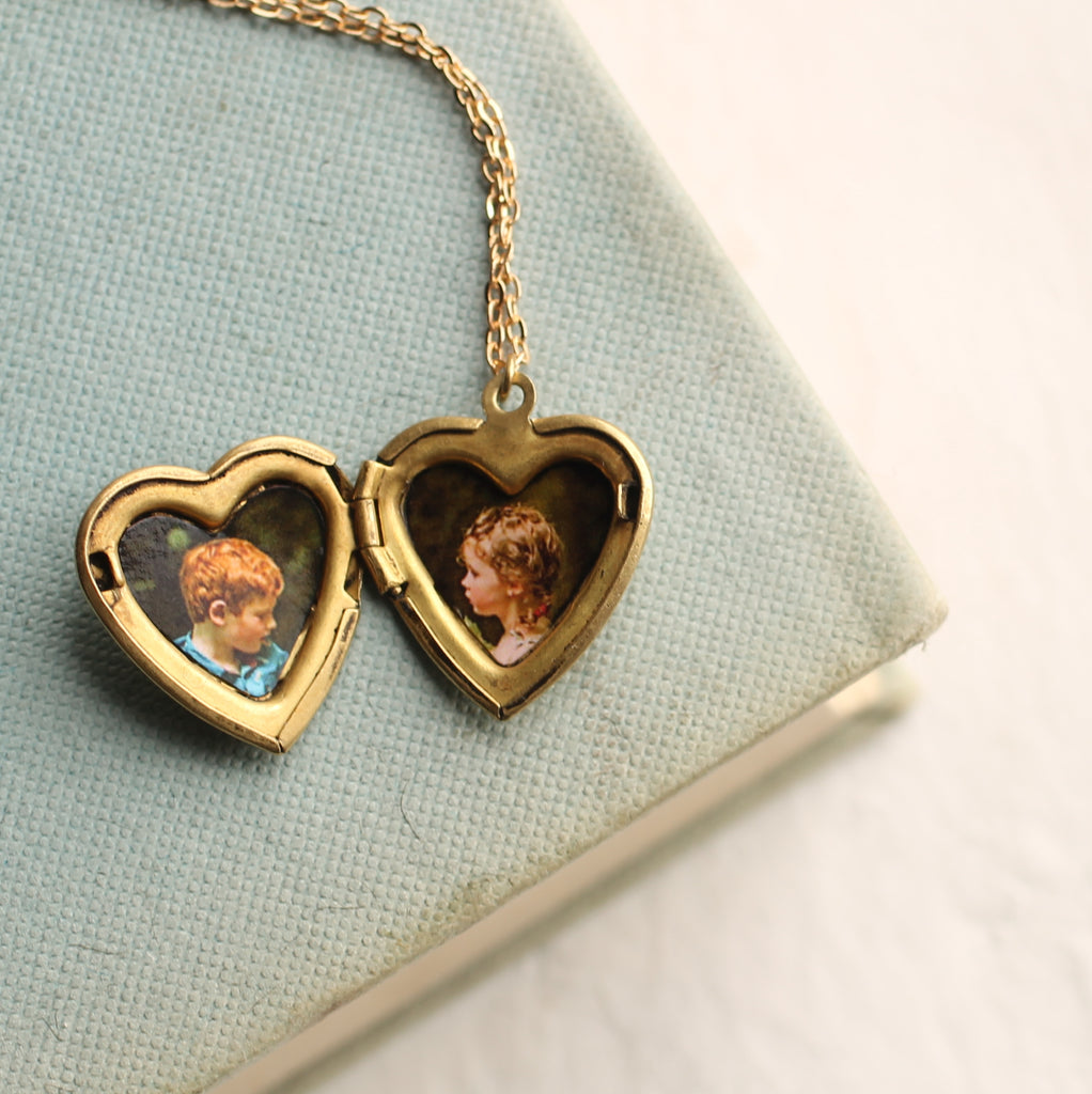 Personalised Art Nouveau Heart Locket - Necklaces