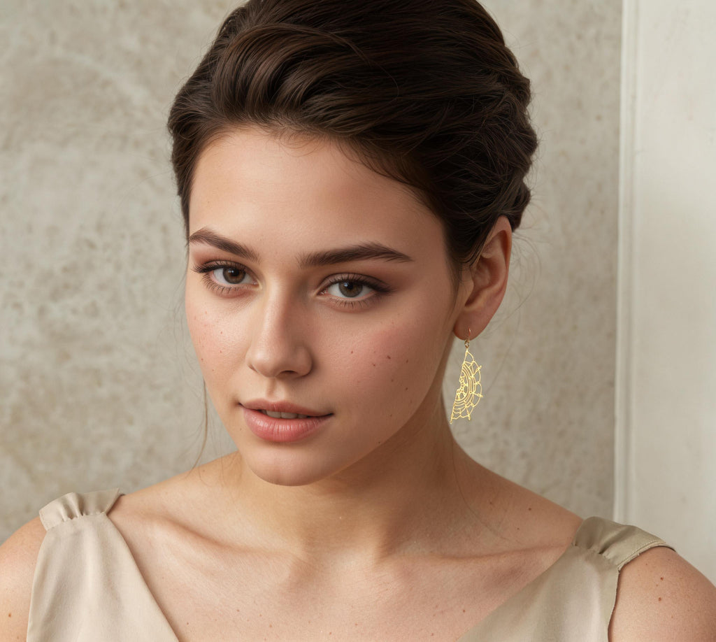 Gold Lace Earrings (WS) - Earrings