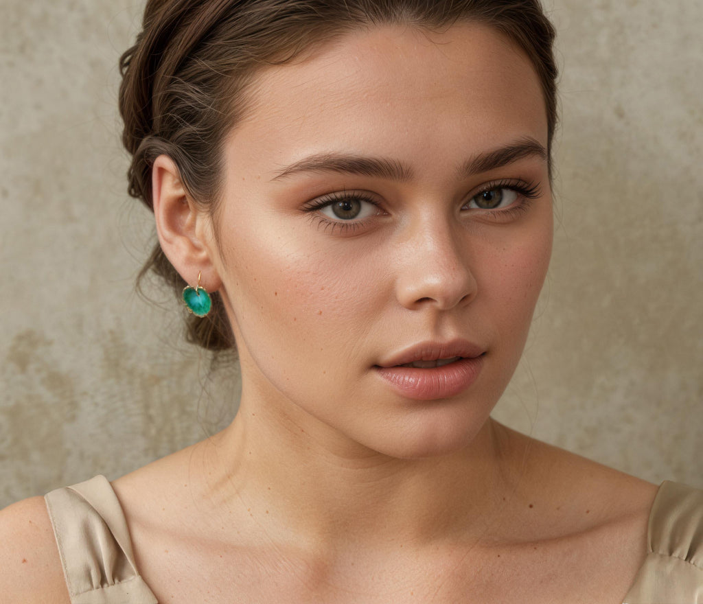 Turquoise Leaf Earrings - Earrings