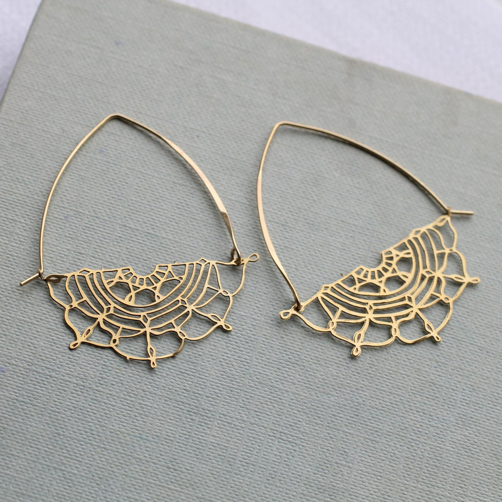Lace Hoop Earrings (WS) - Earrings