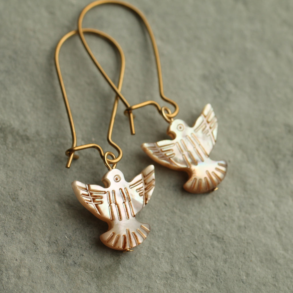Dove Bird Earrings (WS) - Earrings