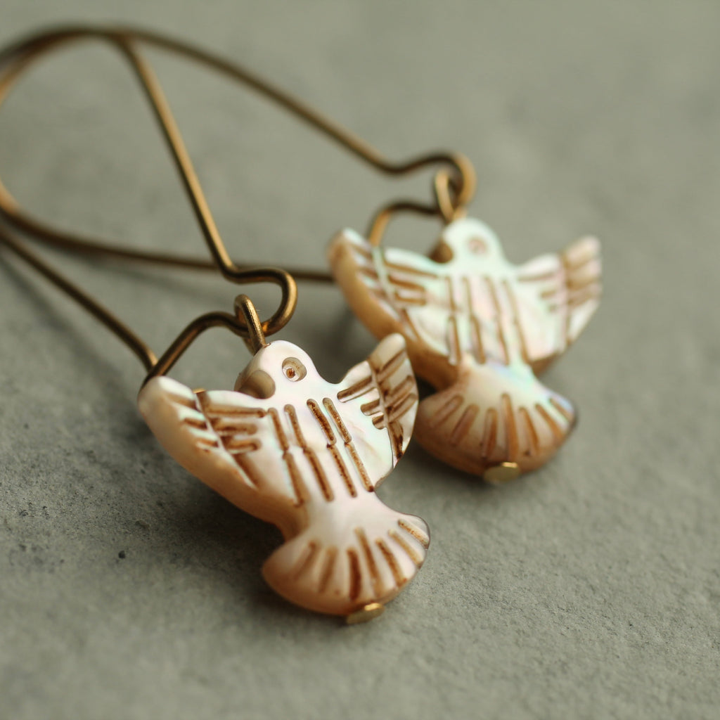 Dove Bird Earrings (WS) - Earrings