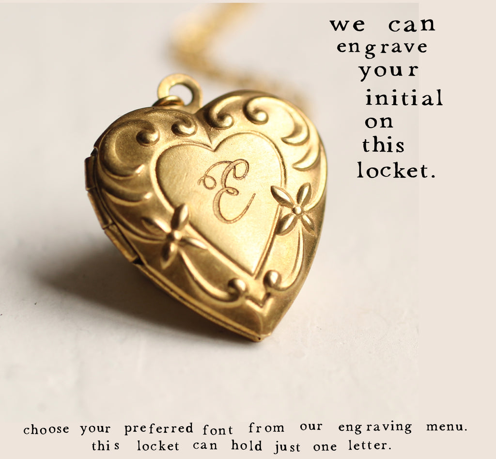 Personalised Art Nouveau Heart Locket - Necklaces