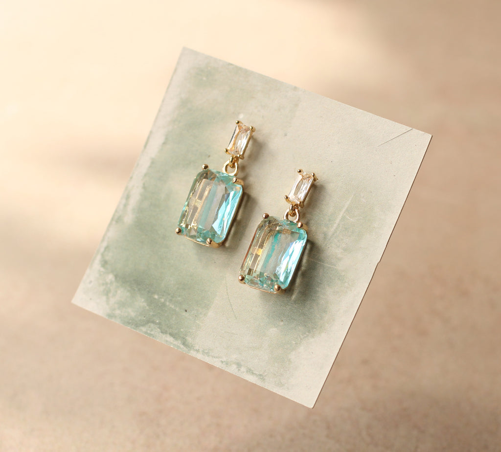 Rainbow Baguette Earrings - Earrings